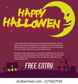 Halloween Design Set Flyer, Background design