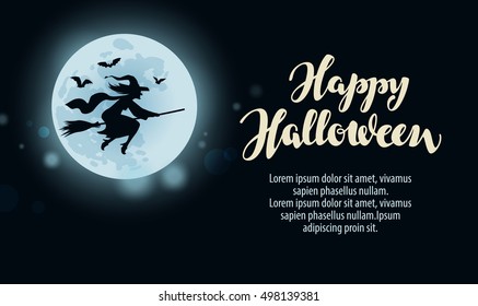 Halloween. Design template greeting card or holiday party. Vector illustration