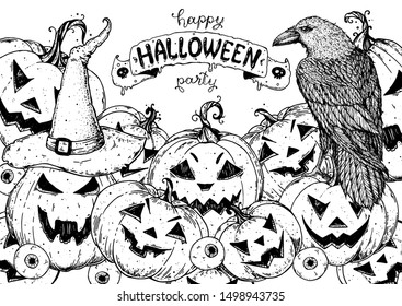 Halloween cartoon sketches Halloween cartoon sketches