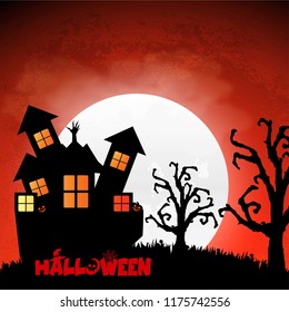Halloween design with typography and dark background vector