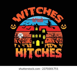 Halloween design with typography and dark background vector.