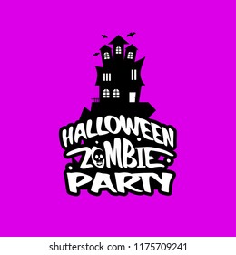 Halloween design with typography and light background vector