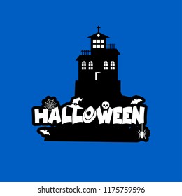 Halloween design with typography and light background vector