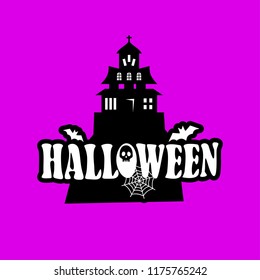 Halloween design with typography and light background vector