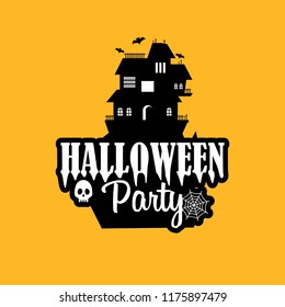 Halloween design with typography and light background vector