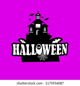 Halloween design with typography and light background vector