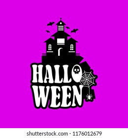 Halloween design with typography and light background vector