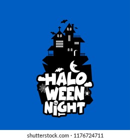 Halloween design with typography and light background vector