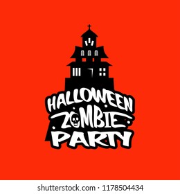 Halloween design with typography and light background vector