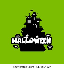 Halloween design with typography and light background vector