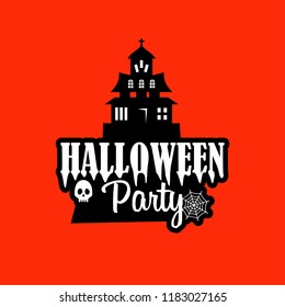 Halloween design with typography and light background vector