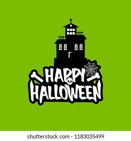 Halloween design with typography and light background vector