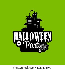 Halloween design with typography and light background vector