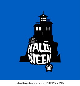 Halloween design with typography and light background vector