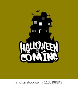 Halloween design with typography and light background vector