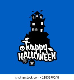 Halloween design with typography and light background vector