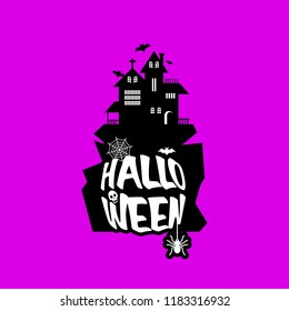 Halloween design with typography and light background vector