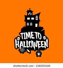 Halloween design with typography and light background vector