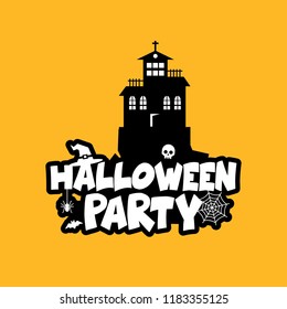 Halloween design with typography and light background vector