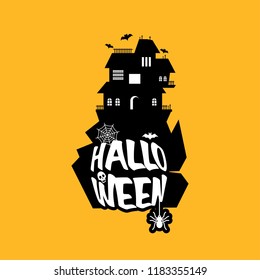 Halloween design with typography and light background vector