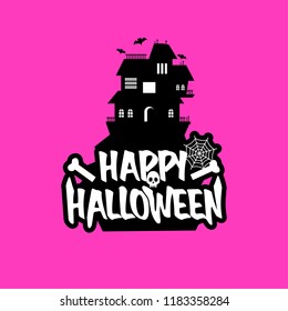 Halloween design with typography and light background vector