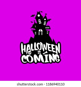 Halloween design with typography and light background vector