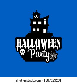Halloween design with typography and light background vector