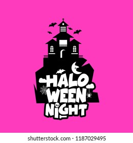 Halloween design with typography and light background vector