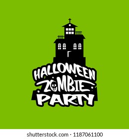 Halloween design with typography and light background vector