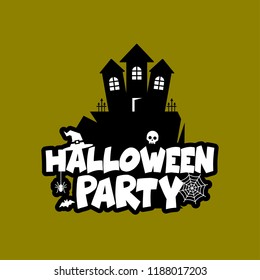 Halloween design with typography and light background vector