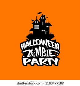 Halloween design with typography and light background vector