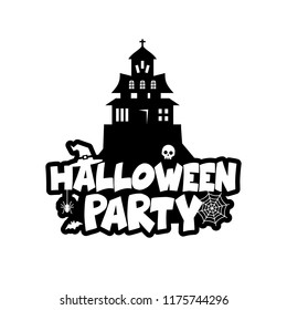Halloween design with typography and white background vector