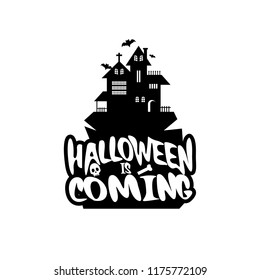 Halloween design with typography and white background vector 
