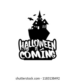 Halloween design with typography and white background vector 