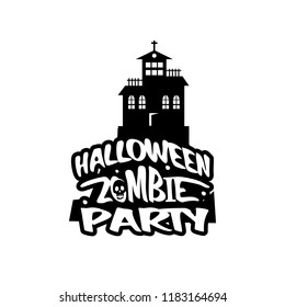 Halloween design with typography and white background vector