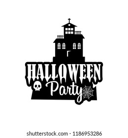 Halloween design with typography and white background vector 