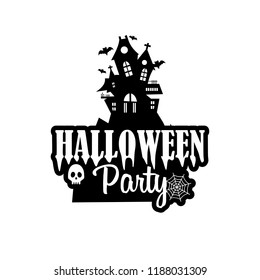 Halloween design with typography and white background vector 