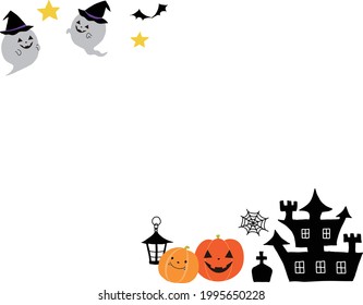 Marco de fondo de ilustración vectorial de diseño de Halloween