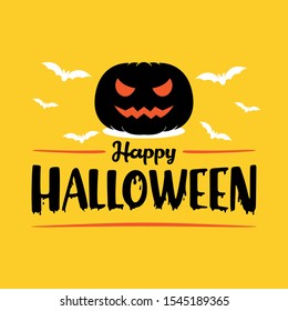 Halloween design for web, banner, party invitations, and greeting cards. Vector illustration.