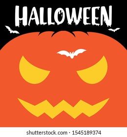 Halloween design for web, banner, party invitations, and greeting cards. Vector illustration.