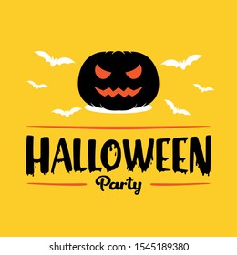 Halloween design for web, banner, party invitations, and greeting cards. Vector illustration.