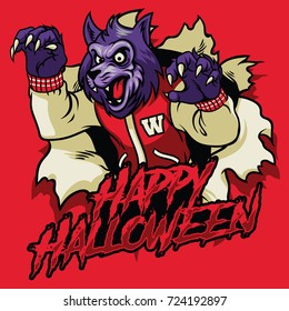 Halloween Design Of Werewolf