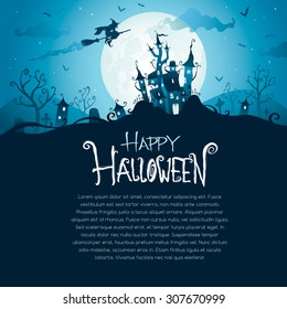 Halloween design with wide copy space