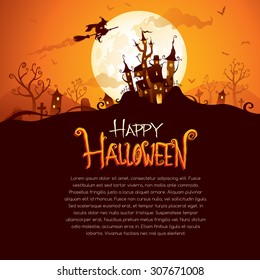 Halloween design with wide copy space