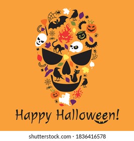 Detalles de Halloween con forma de una escoria.