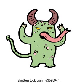 caricatura del diablo de halloween