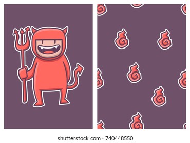 Halloween devil character
