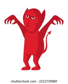 halloween devil character isolated icon