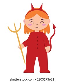 halloween devil costume over white