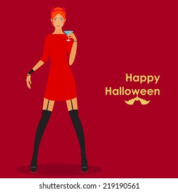 Halloween devil girl